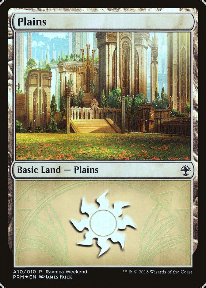 Plains (A10) [Ravnica Allegiance Ravnica Weekend] | Card Merchant Takapuna