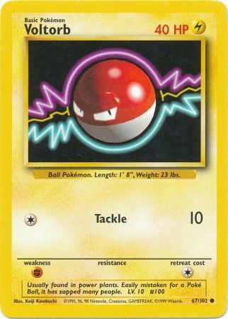 Voltorb (67/102) [Base Set Unlimited] | Card Merchant Takapuna