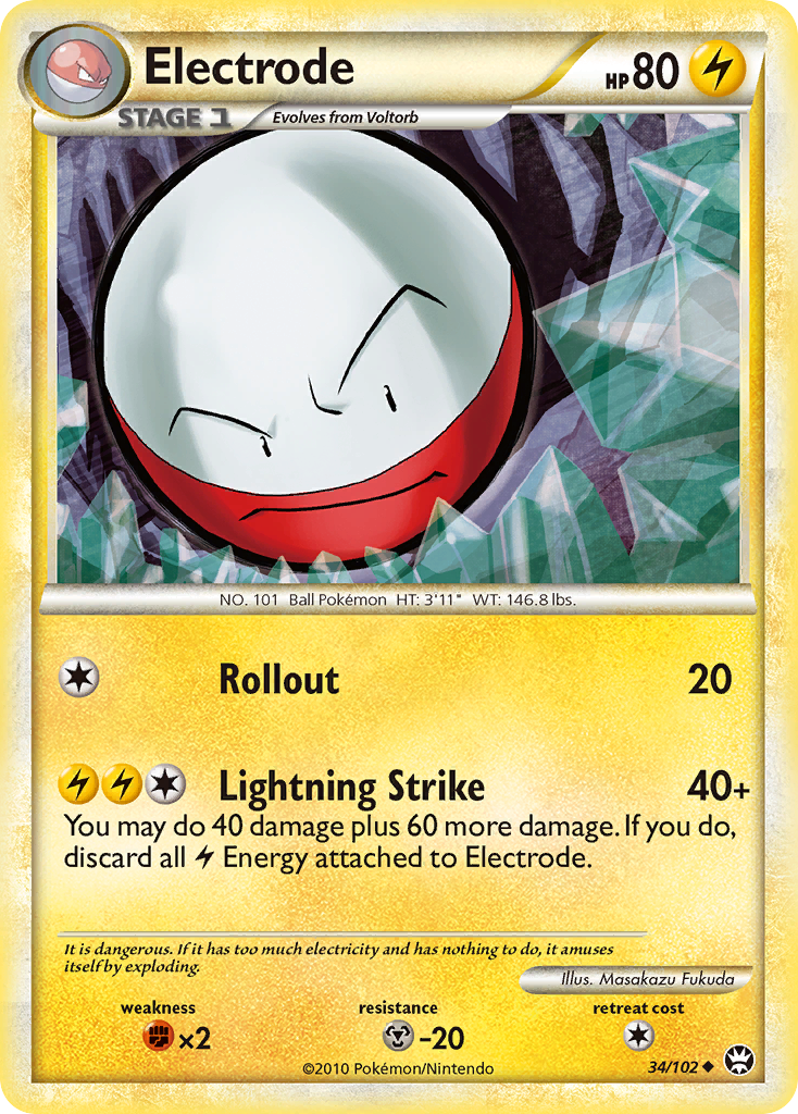 Electrode (34/102) [HeartGold & SoulSilver: Triumphant] | Card Merchant Takapuna