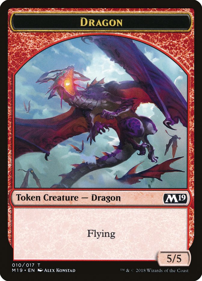 Dragon Token (010/017) [Core Set 2019 Tokens] | Card Merchant Takapuna