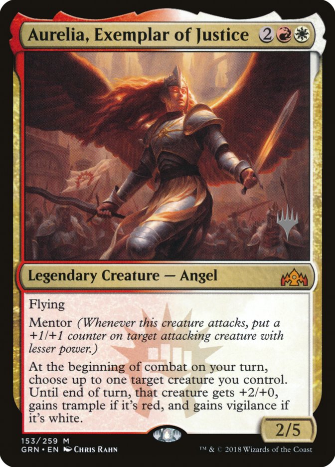 Aurelia, Exemplar of Justice (Promo Pack) [Guilds of Ravnica Promos] | Card Merchant Takapuna