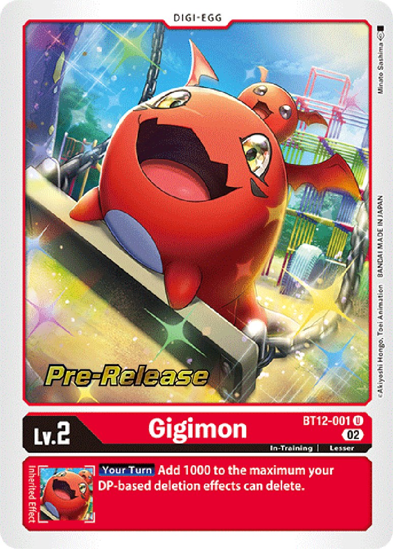 Gigimon [BT12-001] [Across Time Pre-Release Cards] | Card Merchant Takapuna