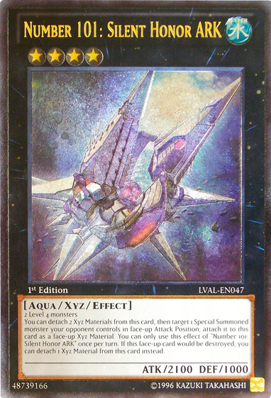 Number 101: Silent Honor ARK [LVAL-EN047] Ultimate Rare | Card Merchant Takapuna