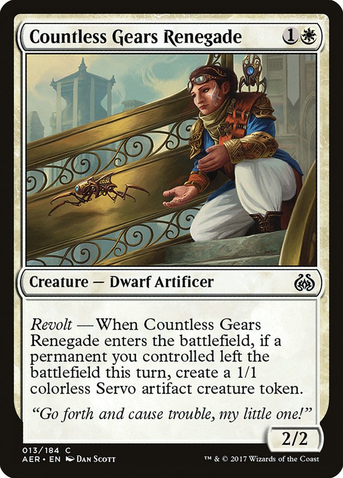 Countless Gears Renegade [Aether Revolt] | Card Merchant Takapuna