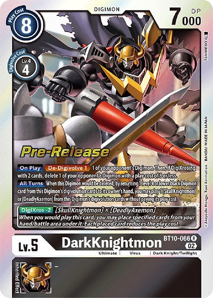 DarkKnightmon [BT10-066] [Xros Encounter Pre-Release Cards] | Card Merchant Takapuna