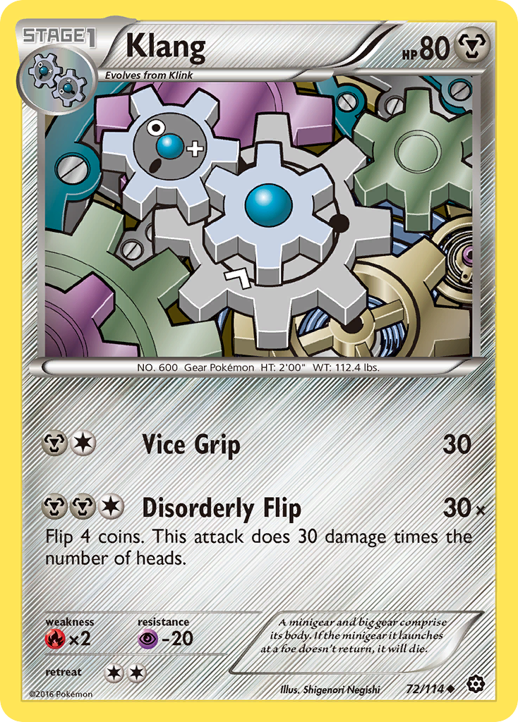 Klang (72/114) [XY: Steam Siege] | Card Merchant Takapuna