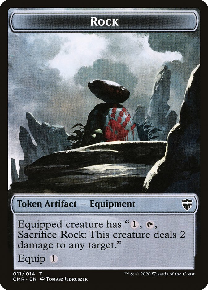 Rock // Treasure Double-Sided Token [Commander Legends Tokens] | Card Merchant Takapuna