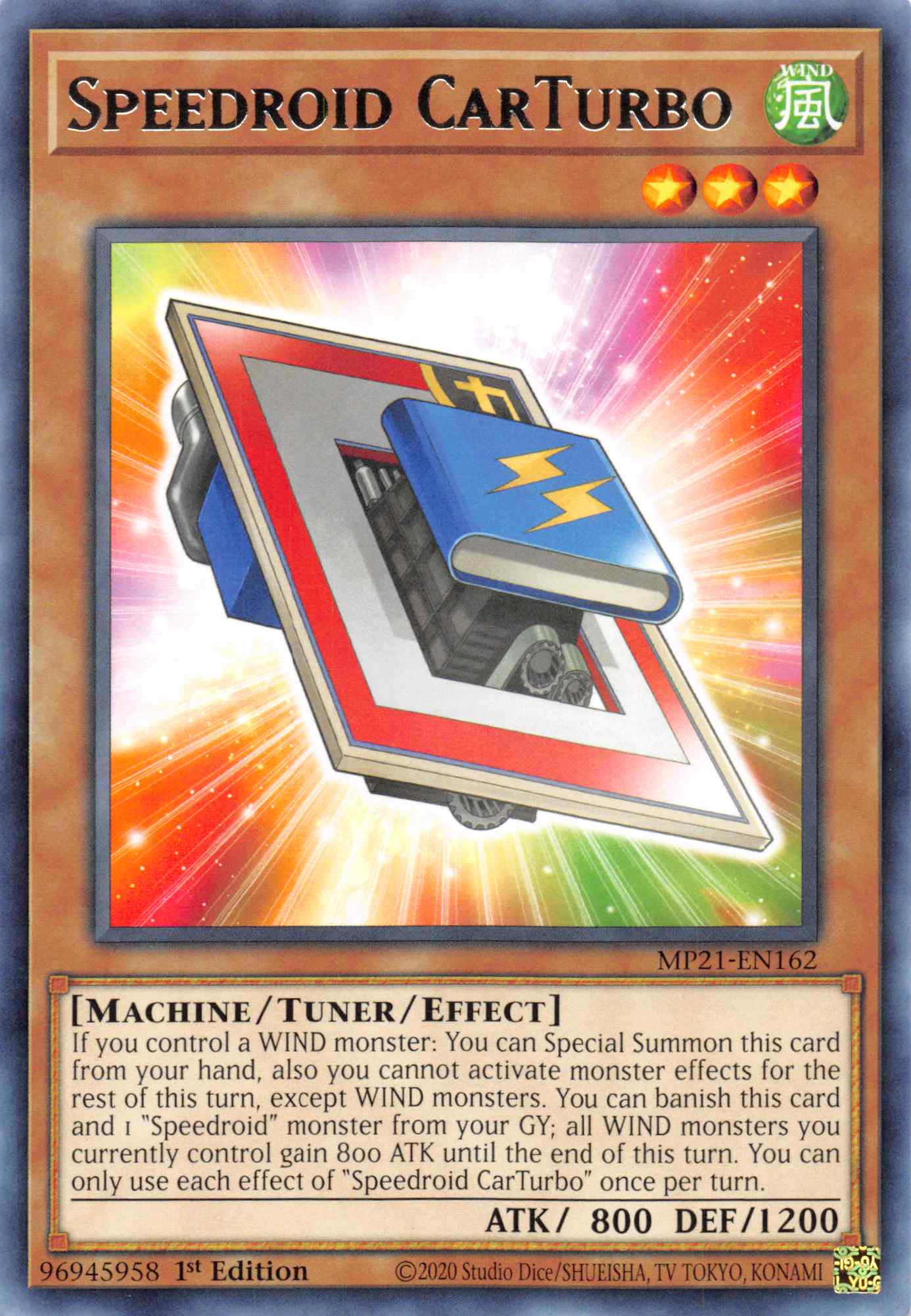 Speedroid CarTurbo [MP21-EN162] Rare | Card Merchant Takapuna