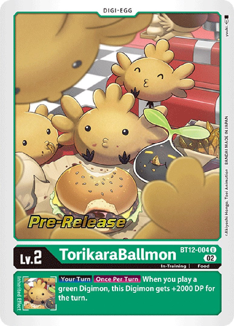 TorikaraBallmon [BT12-004] [Across Time Pre-Release Cards] | Card Merchant Takapuna