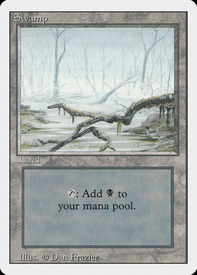 Swamp (White Fog in Trees) [Revised Edition] | Card Merchant Takapuna