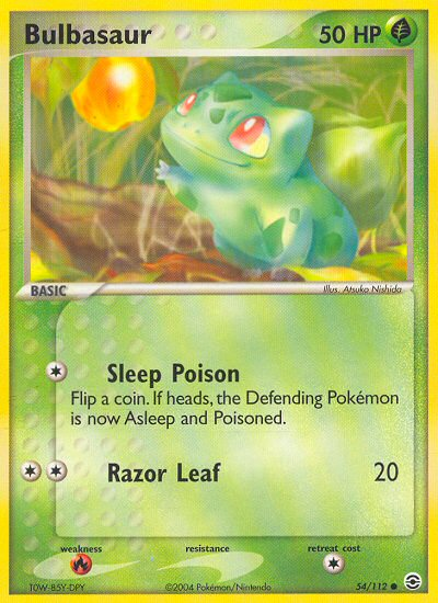 Bulbasaur (54/112) [EX: FireRed & LeafGreen] | Card Merchant Takapuna