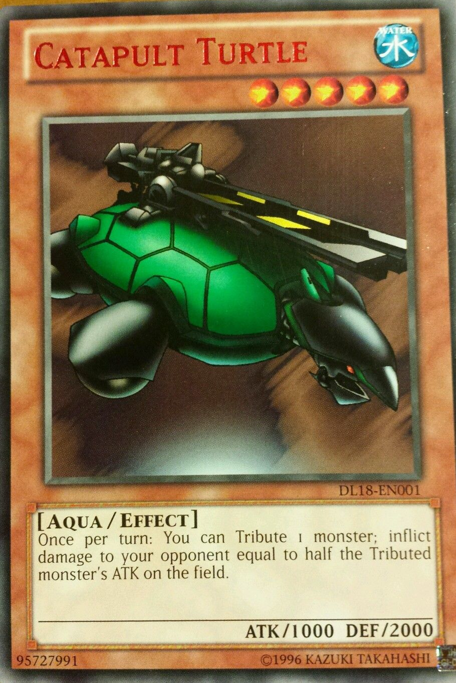 Catapult Turtle (Red) [DL18-EN001] Rare | Card Merchant Takapuna