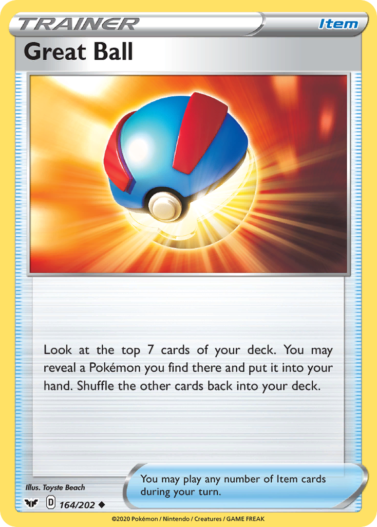 Great Ball (164/202) [Sword & Shield: Base Set] | Card Merchant Takapuna