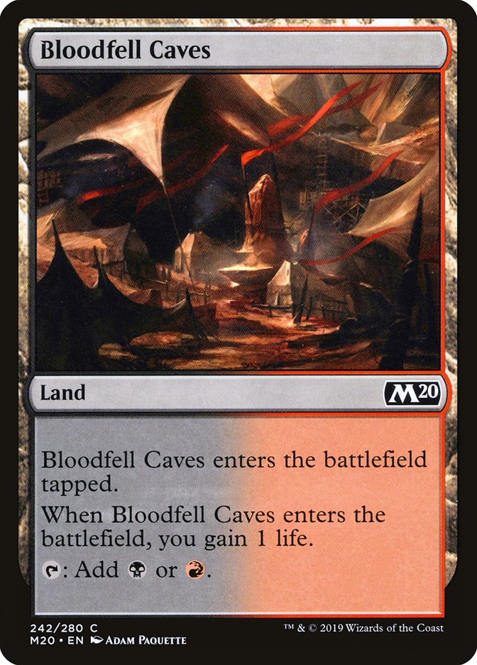 Bloodfell Caves [Core Set 2020] | Card Merchant Takapuna