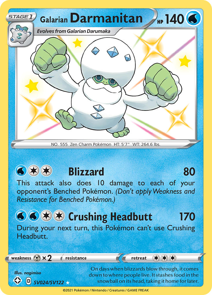 Galarian Darmanitan (SV024/SV122) [Sword & Shield: Shining Fates] | Card Merchant Takapuna