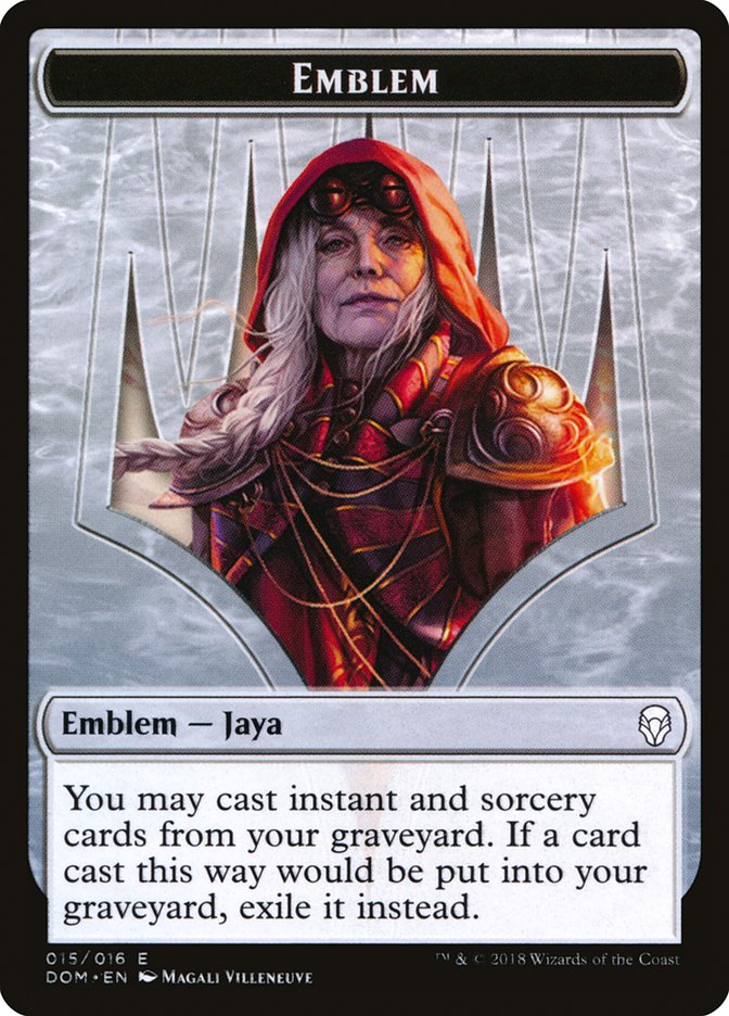 Jaya Ballard Emblem [Dominaria Tokens] | Card Merchant Takapuna