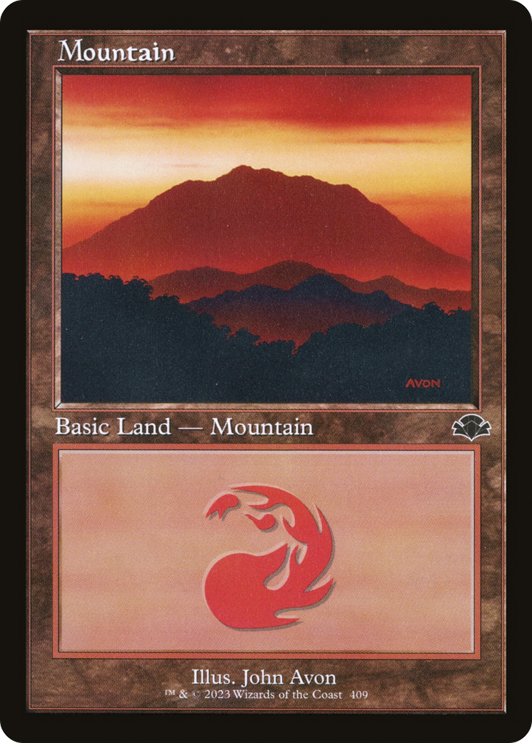 Mountain (409) (Retro) [Dominaria Remastered] | Card Merchant Takapuna