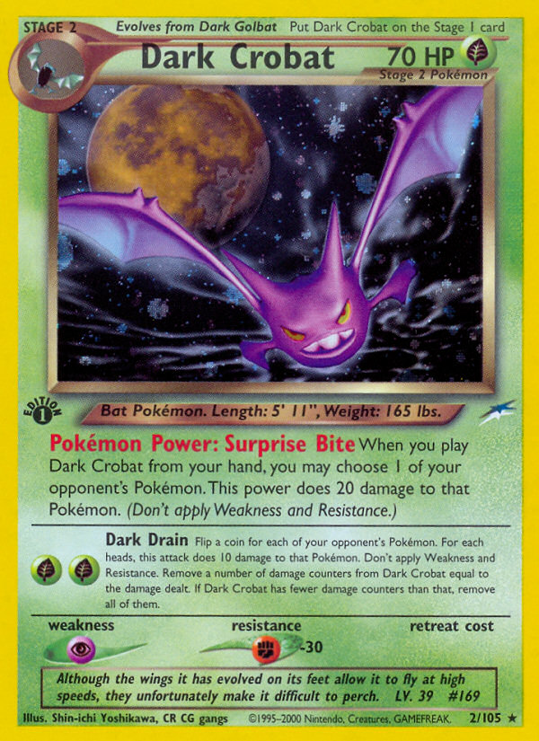 Dark Crobat (2/105) [Neo Destiny 1st Edition] | Card Merchant Takapuna