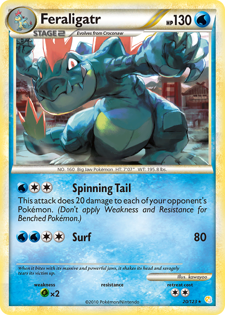 Feraligatr (20/123) [HeartGold & SoulSilver: Base Set] | Card Merchant Takapuna