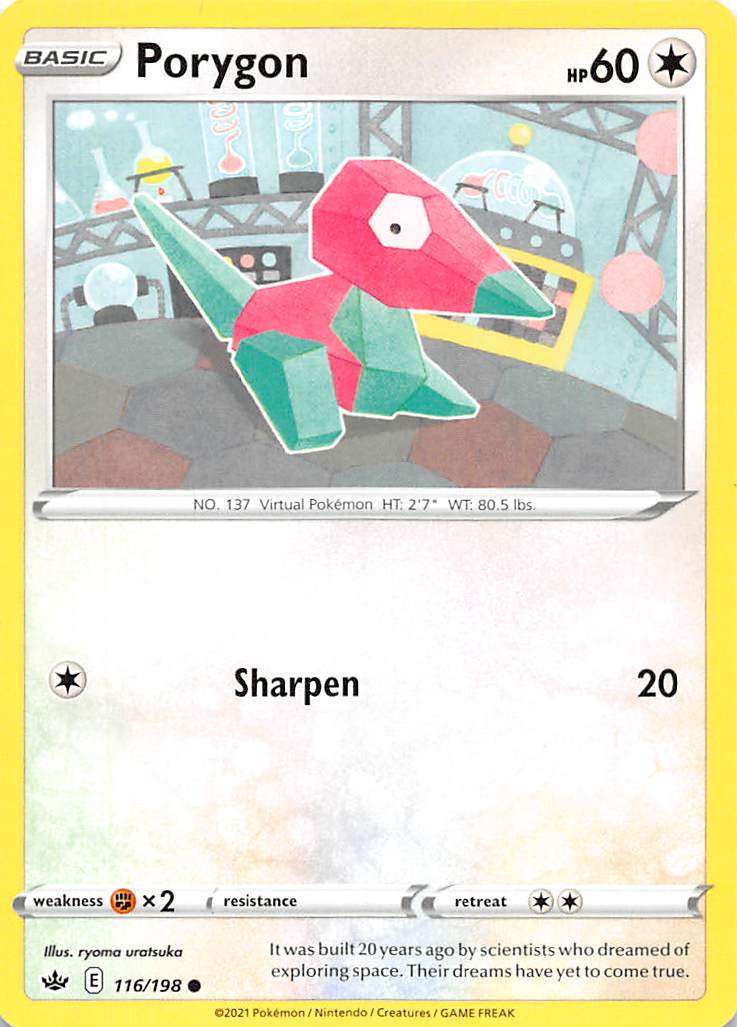 Porygon (116/198) [Sword & Shield: Chilling Reign] | Card Merchant Takapuna