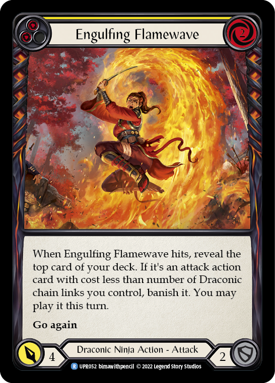 Engulfing Flamewave (Yellow) [UPR052] (Uprising) | Card Merchant Takapuna