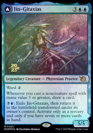 Jin-Gitaxias // The Great Synthesis [March of the Machine Prerelease Promos] | Card Merchant Takapuna