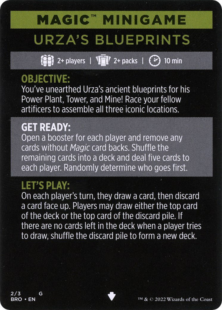 Urza's Blueprints (Magic Minigame) [The Brothers' War Minigame] | Card Merchant Takapuna