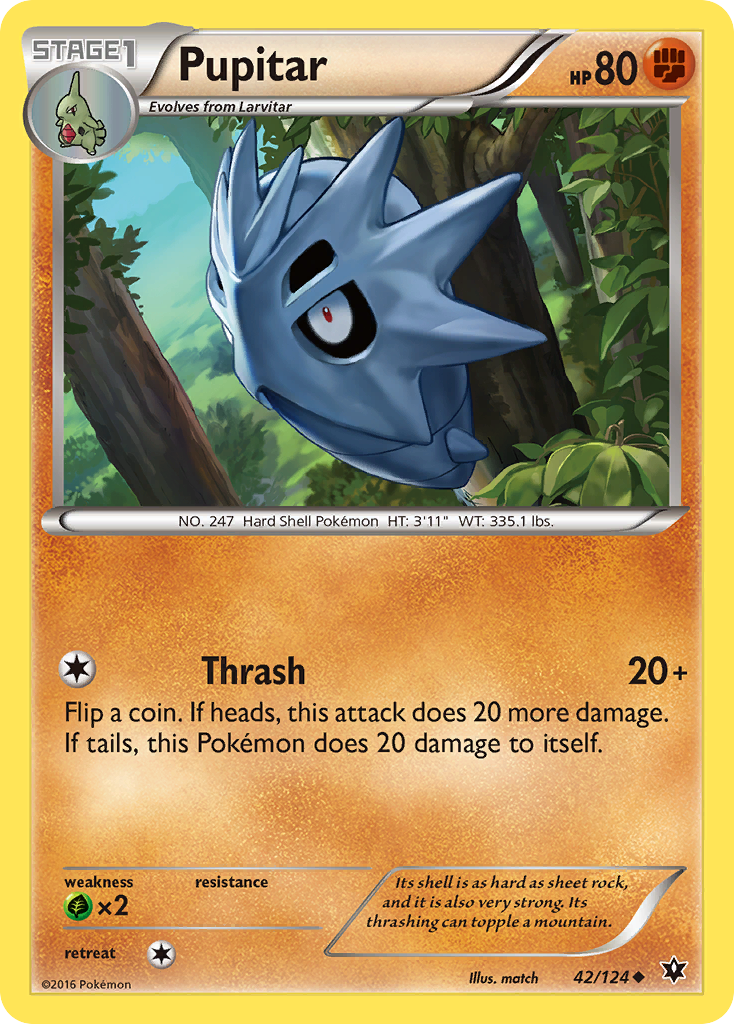 Pupitar (42/124) [XY: Fates Collide] | Card Merchant Takapuna