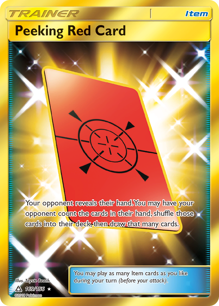 Peeking Red Card (169/156) [Sun & Moon: Ultra Prism] | Card Merchant Takapuna