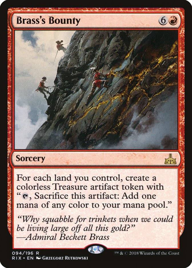 Brass's Bounty [Rivals of Ixalan] | Card Merchant Takapuna