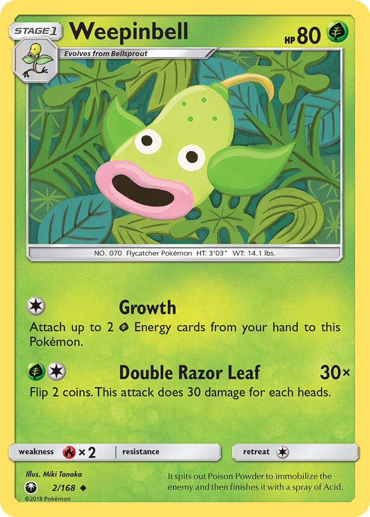 Weepinbell (2/168) [Sun & Moon: Celestial Storm] | Card Merchant Takapuna