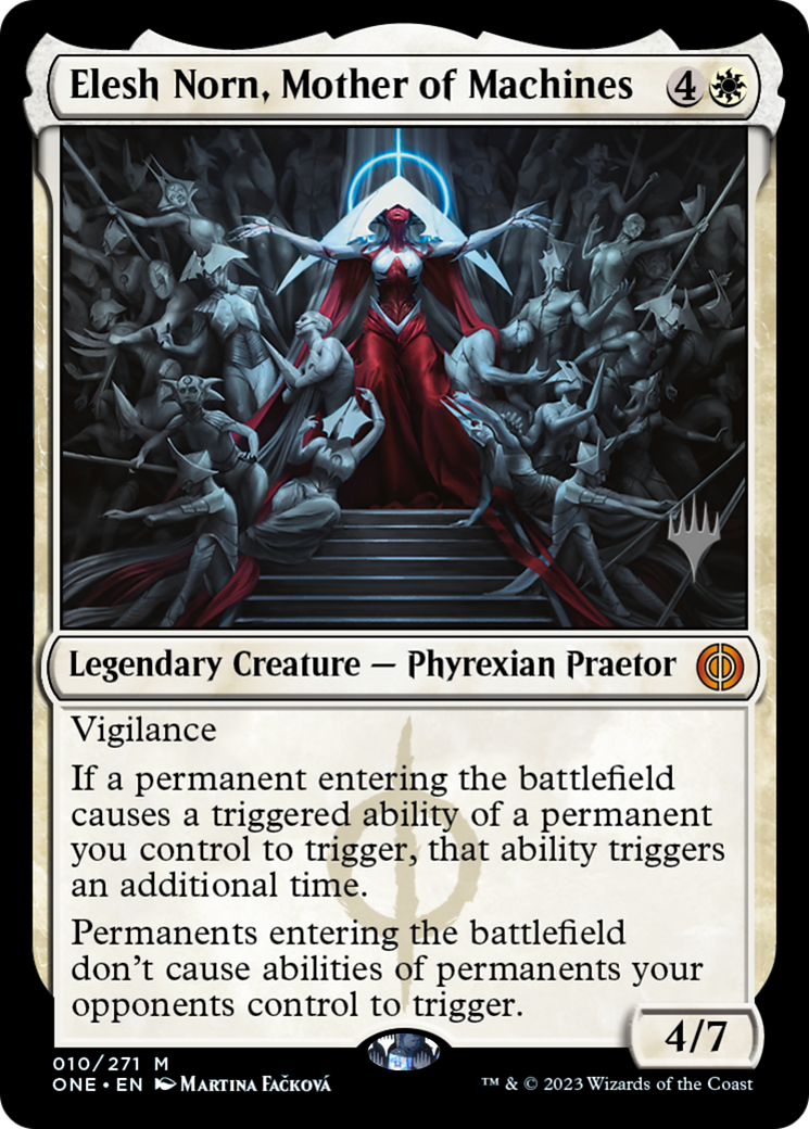 Elesh Norn, Mother of Machines (Promo Pack) [Phyrexia: All Will Be One Promos] | Card Merchant Takapuna