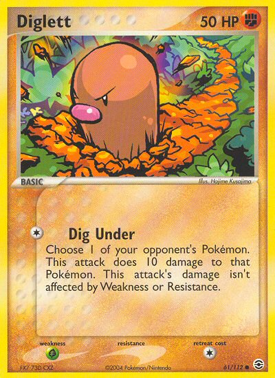 Diglett (61/112) [EX: FireRed & LeafGreen] | Card Merchant Takapuna