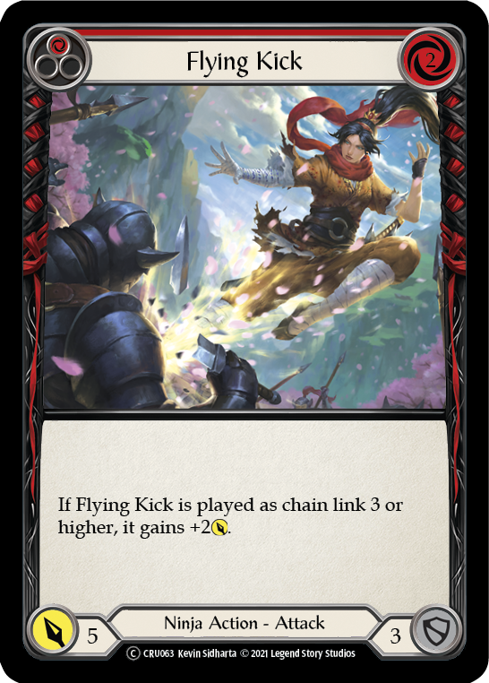 Flying Kick (Red) [U-CRU063] (Crucible of War Unlimited)  Unlimited Normal | Card Merchant Takapuna