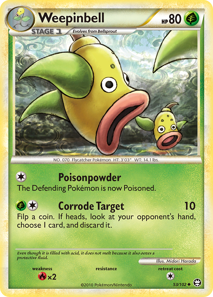 Weepinbell (53/102) [HeartGold & SoulSilver: Triumphant] | Card Merchant Takapuna