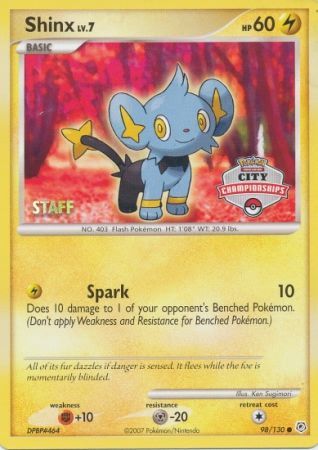 Shinx (98/130) (Staff City Championships Promo) [Nintendo: Black Star Promos] | Card Merchant Takapuna