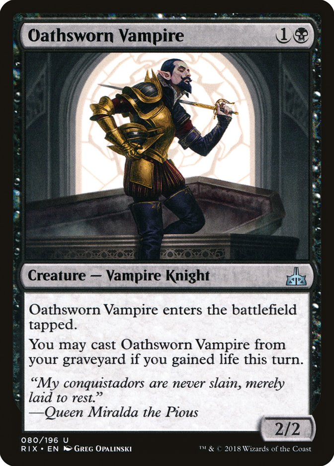 Oathsworn Vampire [Rivals of Ixalan] | Card Merchant Takapuna