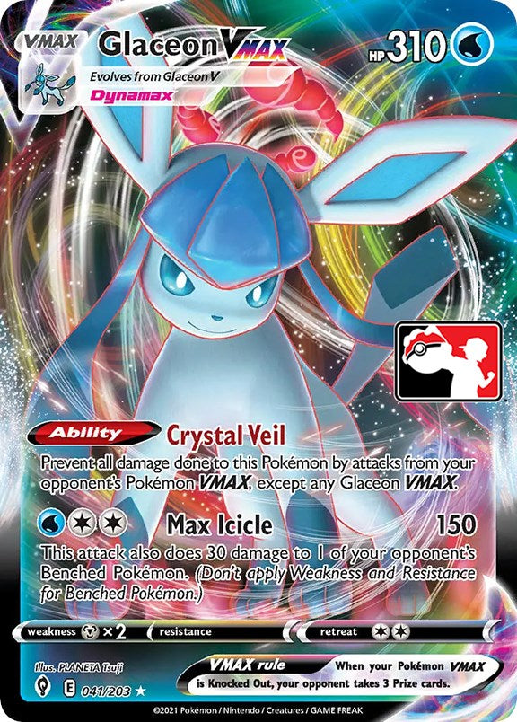 Glaceon VMAX (041/203) [Prize Pack Series One] | Card Merchant Takapuna