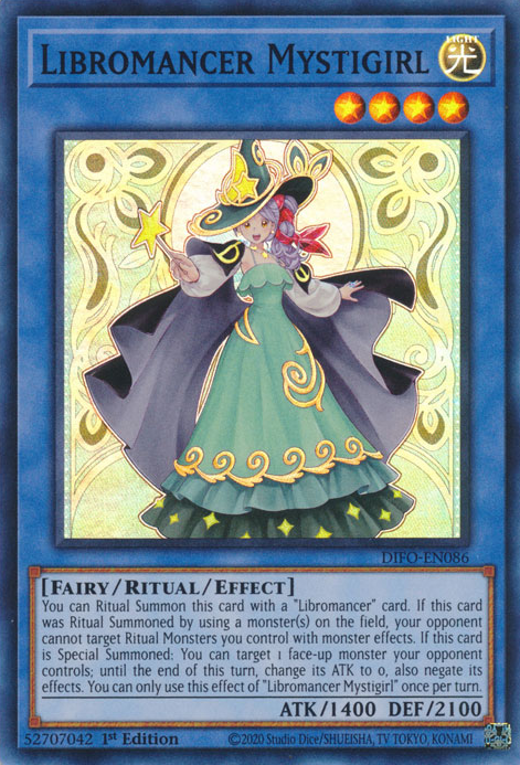 Libromancer Mystigirl [DIFO-EN086] Super Rare | Card Merchant Takapuna