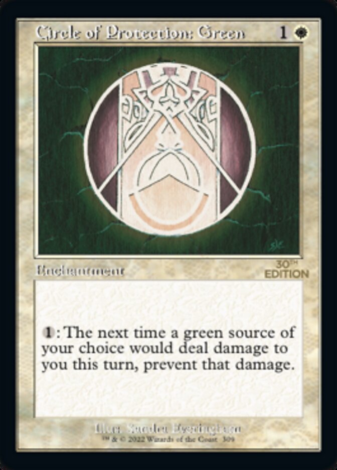 Circle of Protection: Green (Retro) [30th Anniversary Edition] | Card Merchant Takapuna