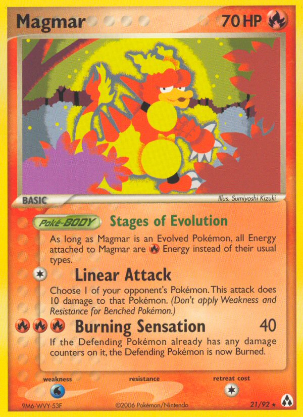 Magmar (21/92) [EX: Legend Maker] | Card Merchant Takapuna