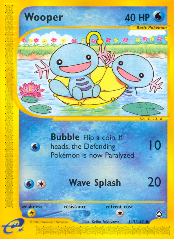 Wooper (117/147) [Aquapolis] | Card Merchant Takapuna