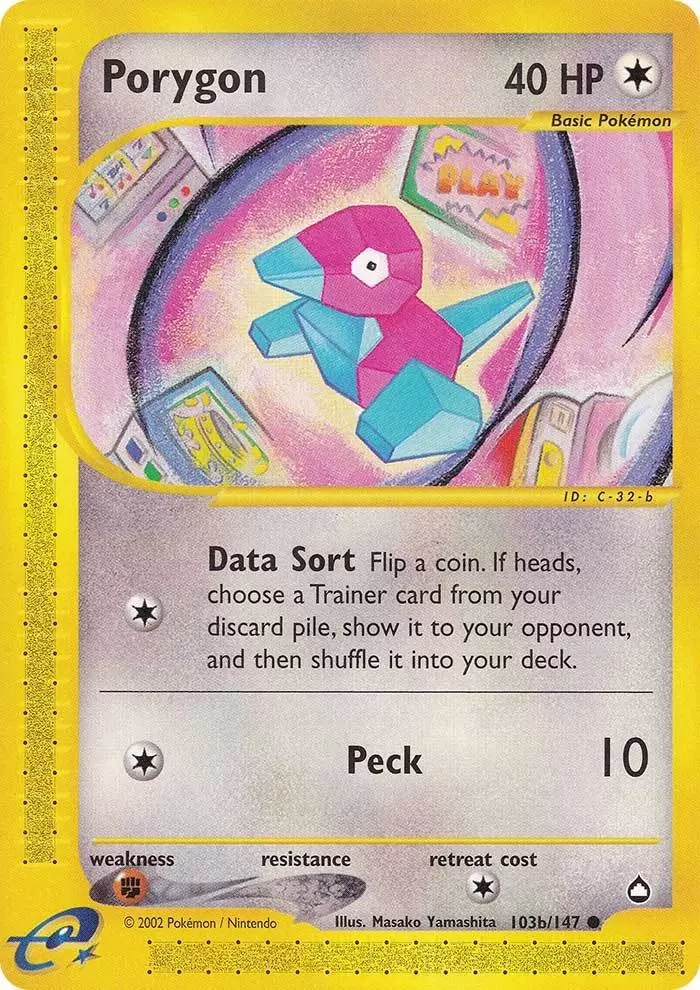 Porygon (103b/147) [Aquapolis] | Card Merchant Takapuna