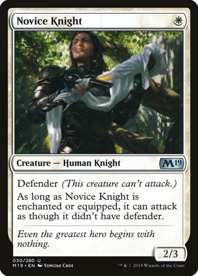 Novice Knight [Core Set 2019] | Card Merchant Takapuna