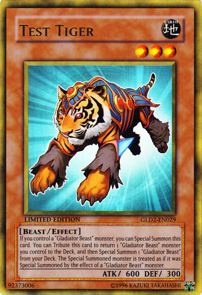 Test Tiger [GLD2-EN029] Ultra Rare | Card Merchant Takapuna