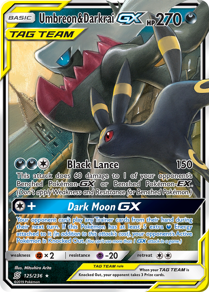 Umbreon & Darkrai GX (125/236) [Sun & Moon: Unified Minds] | Card Merchant Takapuna