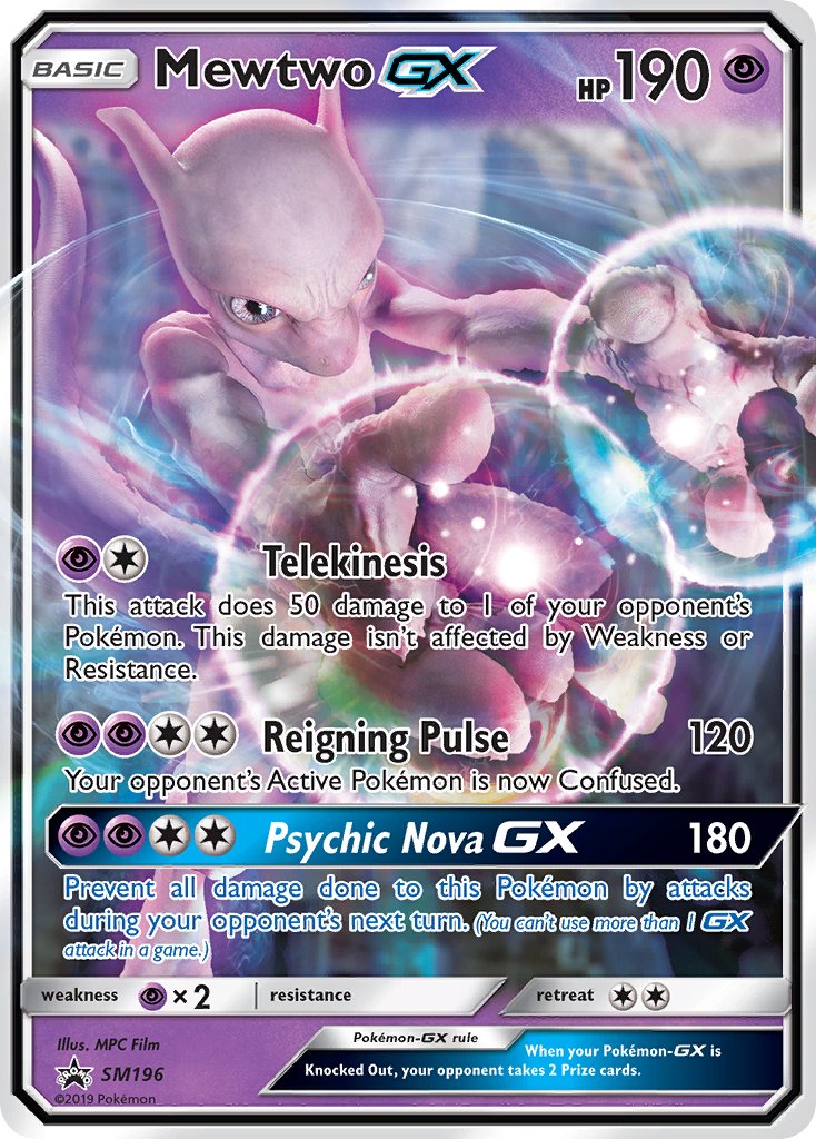 Mewtwo GX (SM196) [Sun & Moon: Black Star Promos] | Card Merchant Takapuna