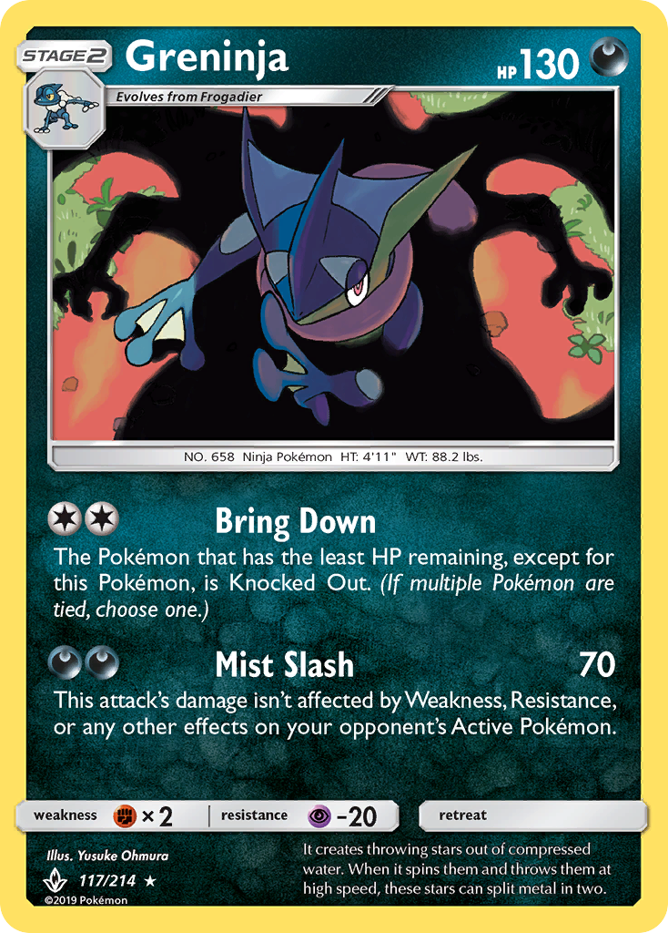 Greninja (117/214) [Sun & Moon: Unbroken Bonds] | Card Merchant Takapuna