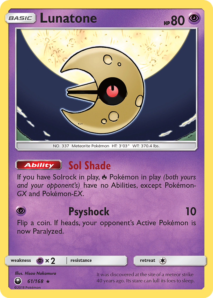 Lunatone (61/168) [Sun & Moon: Celestial Storm] | Card Merchant Takapuna