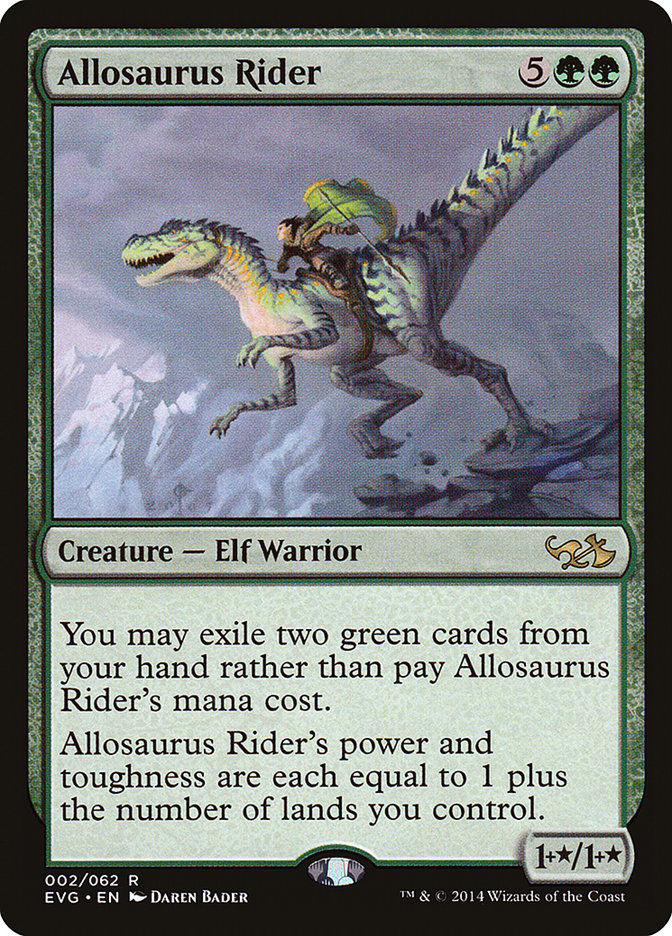 Allosaurus Rider (Elves vs. Goblins) [Duel Decks Anthology] | Card Merchant Takapuna